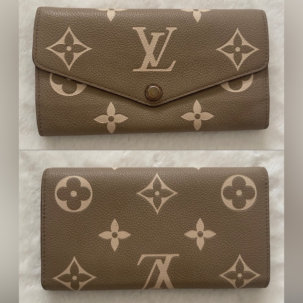 Louis Vuitton Sarah Wallet - Bicolor Turtledove/Cream Empreinte